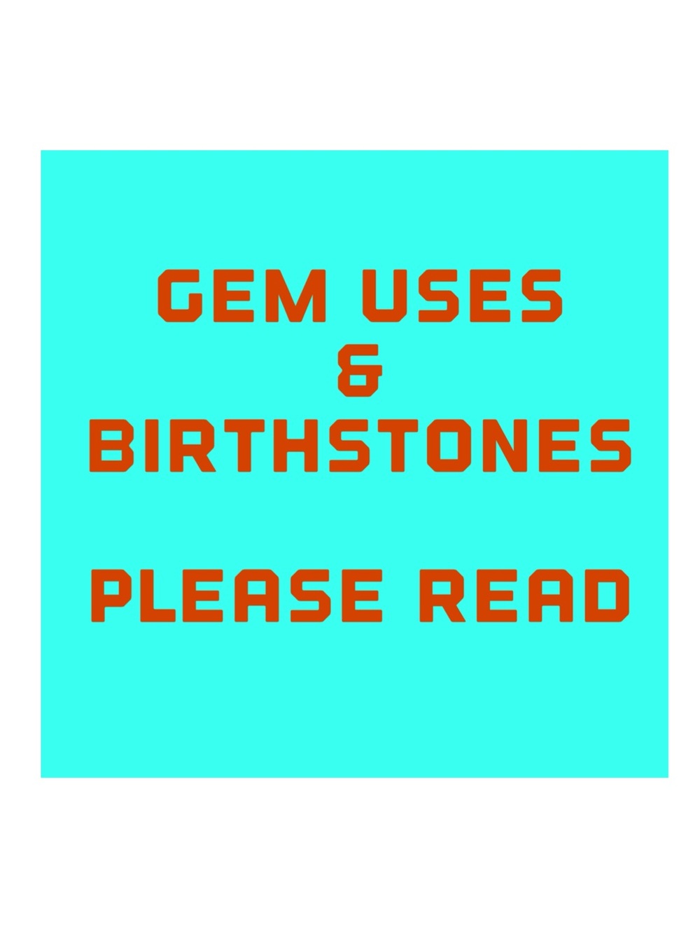 Easy Chart to find the best birthstone for gifts.